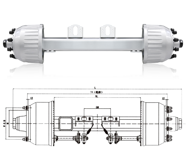 galvanized trailer axle