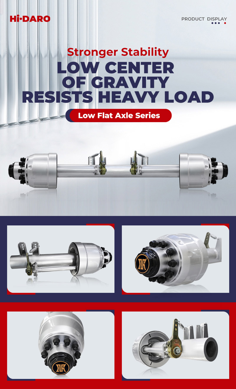 12T american style lowbed trailer axle