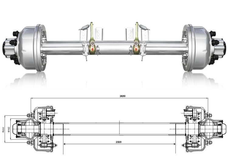 agricultural trailer axles