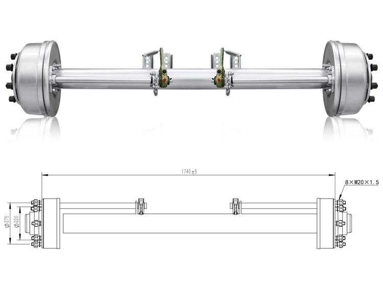 small trailer axle